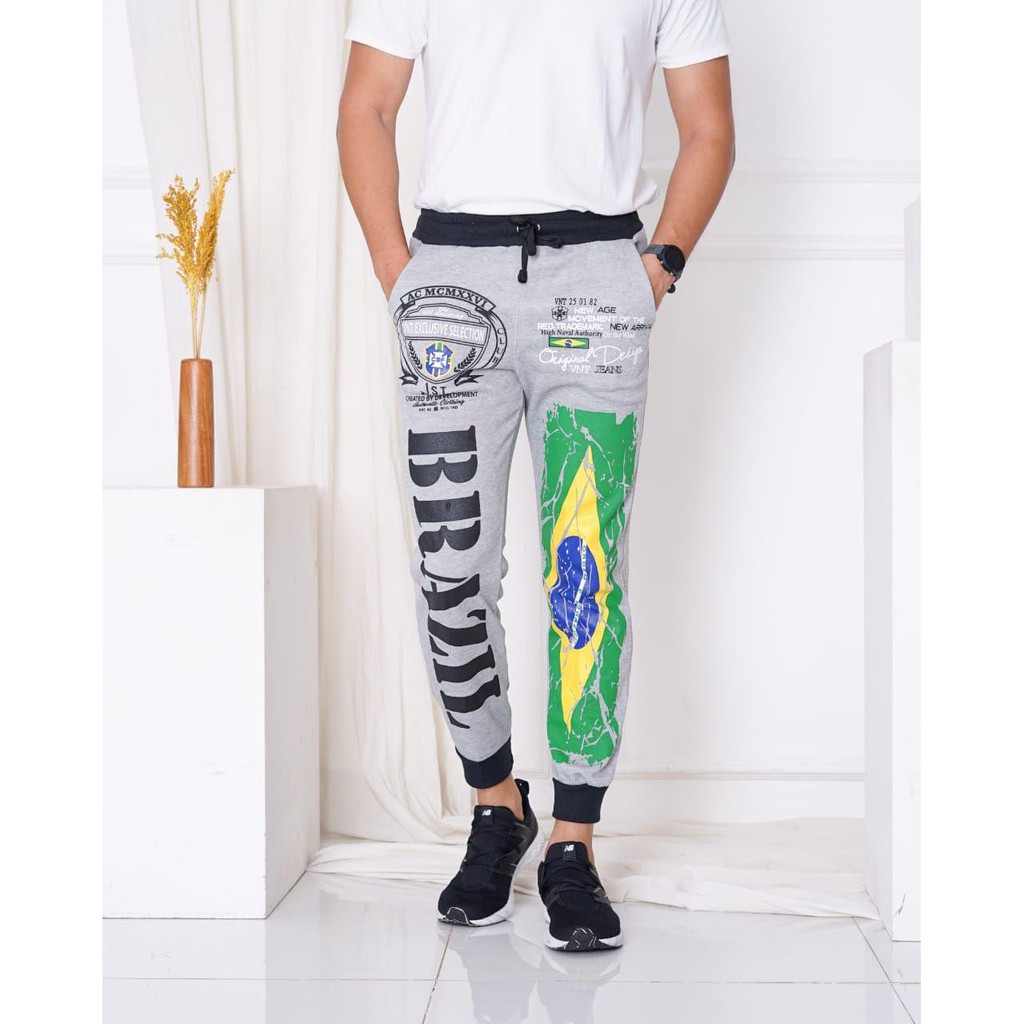 JF CELANA JOGGER BRAZIL/CELANA PRIA PANJANG/JOGGER PANJANG/CELANA SANTAI/CELANA KATUN/CELANA GAUL