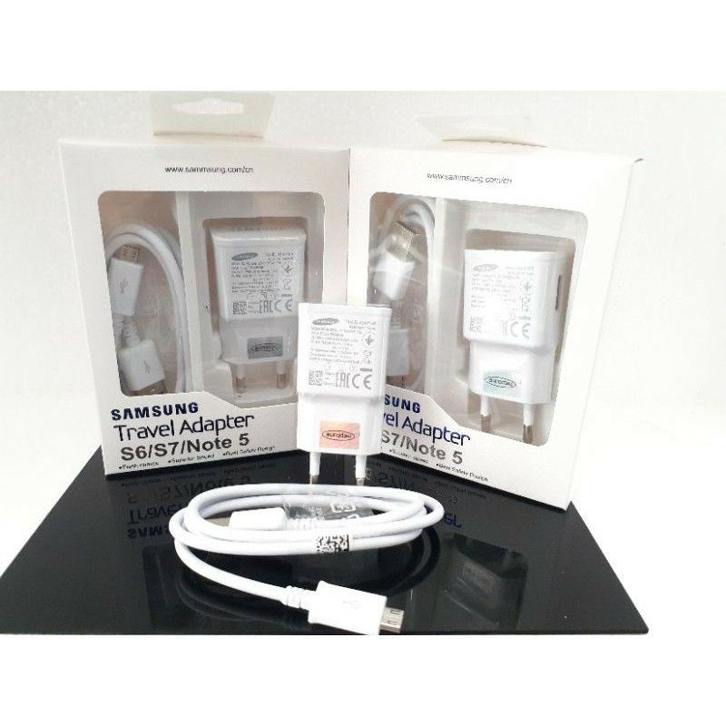 TC TRAVEL CHARGER SAMSUNG S6/S7/S8/NOTE 4/NOTE 5 MICRO USB/V8 ORIGINAL 100% FAST CHARGING BERGARANSI