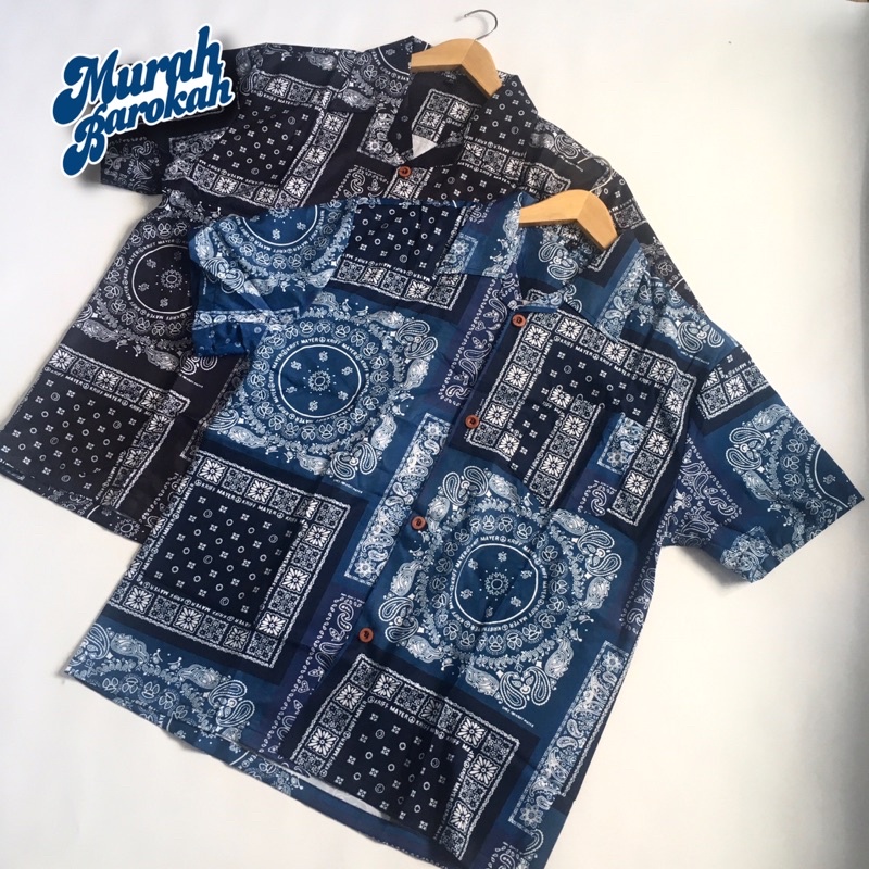 BANDANA SHIRT KEMEJA BANDANA OPEN COLLAR