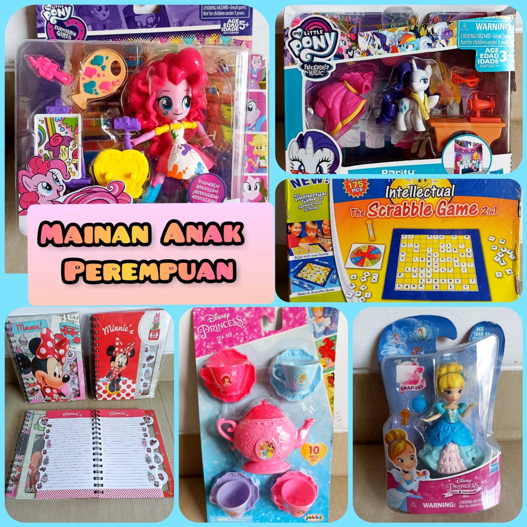 MAINAN ANAK ANAK PEREMPUAN BISA KADO UNIK ANAK CEWEK MASAK MASAKAN COOK COOKING BUKU DIARY MY LITTLE PONY PINKEI PIE DISNEY PRINCESS CINDERELLA CINDERELA