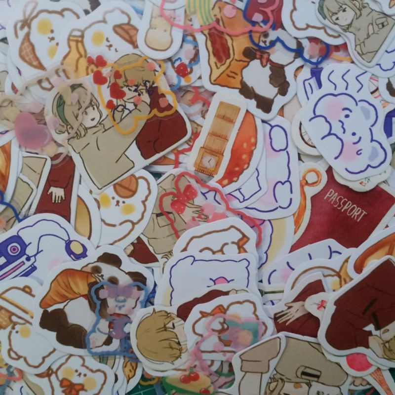 

STIKER KERTAS DECO AESTHETIC dekorasi stationery cute sticker scrapbook / notebook / diary / jurnal