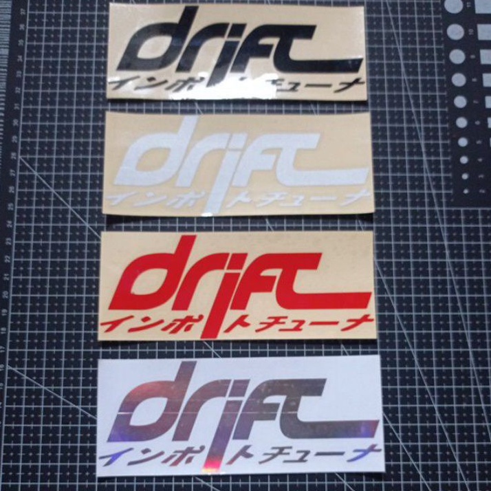 Sticker cutting sticker drift tulisan kanji Jepang