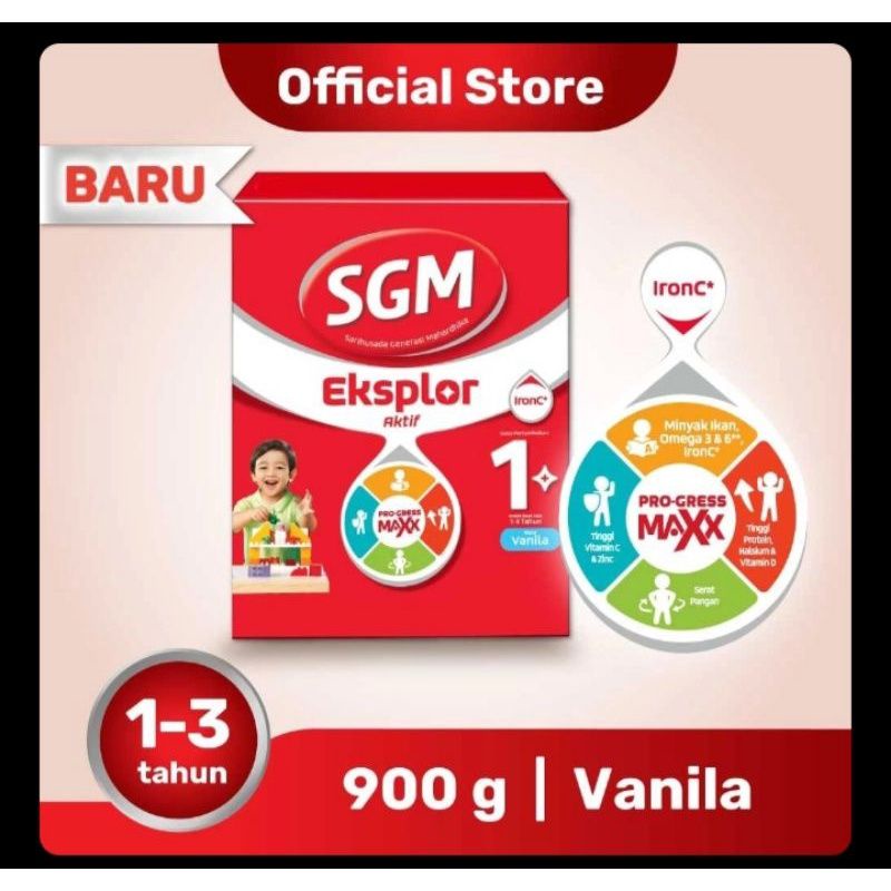 SGM 1 plus + vanila dan madu 900gram susu anak SGM