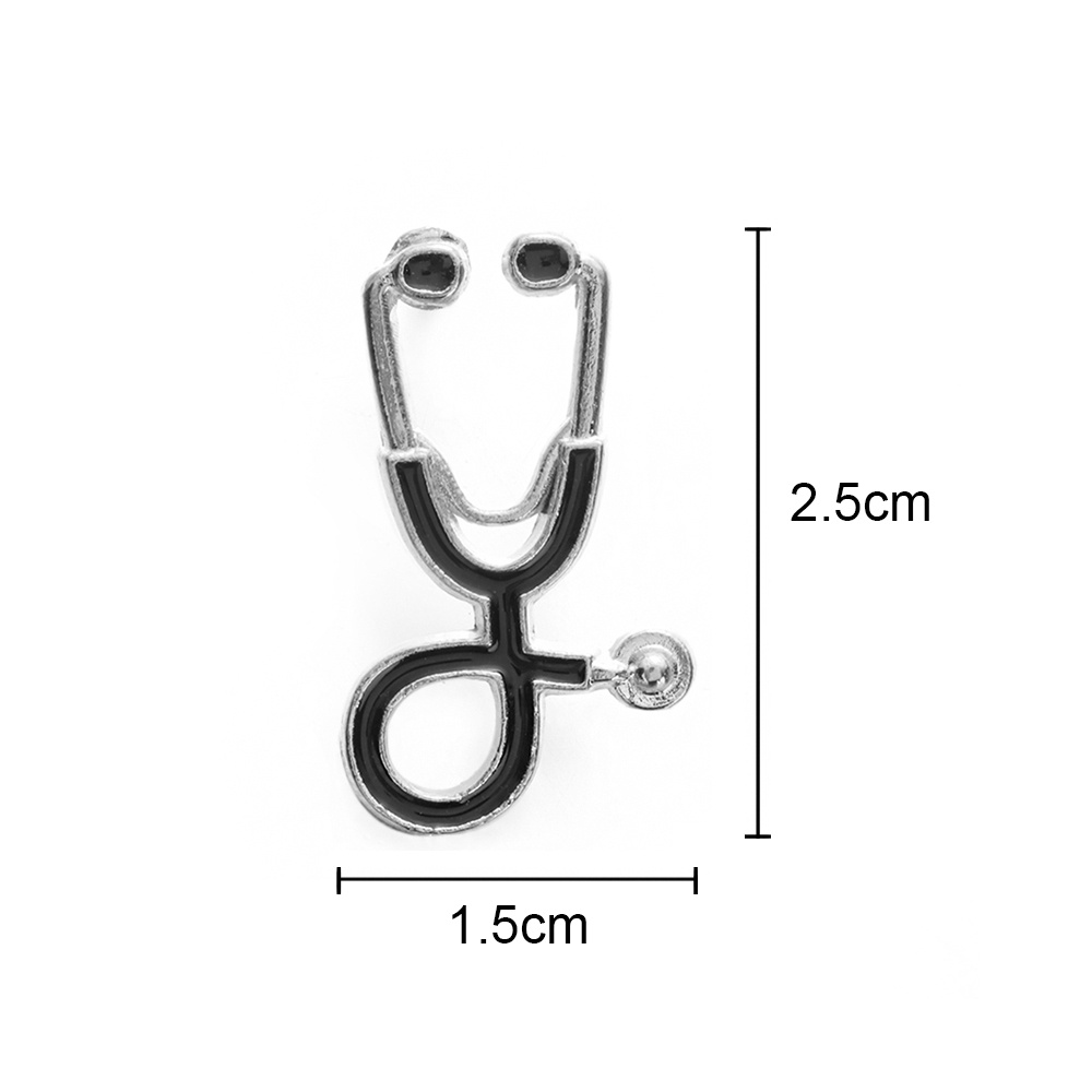 ROW Creative Stethoscope Brooches Cute Doctor Nurse Gift Enamel Pin Men Women Fashion Cartoon Medical Jewelry Coat Lapel Badge/Multicolor