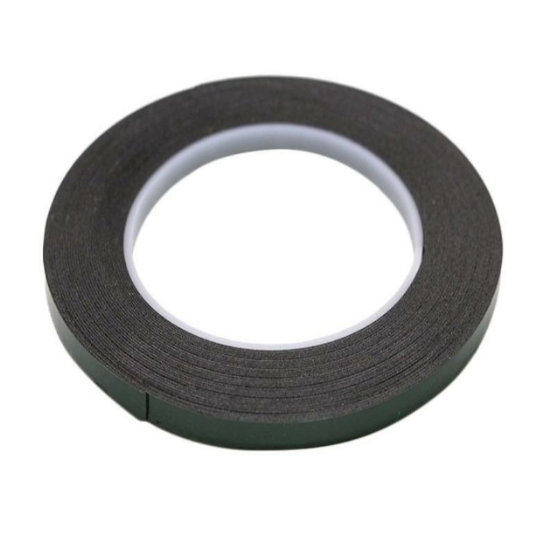 Double Tape Hijau Lebar 1CM 2CM Busa Hitam 5 Meter