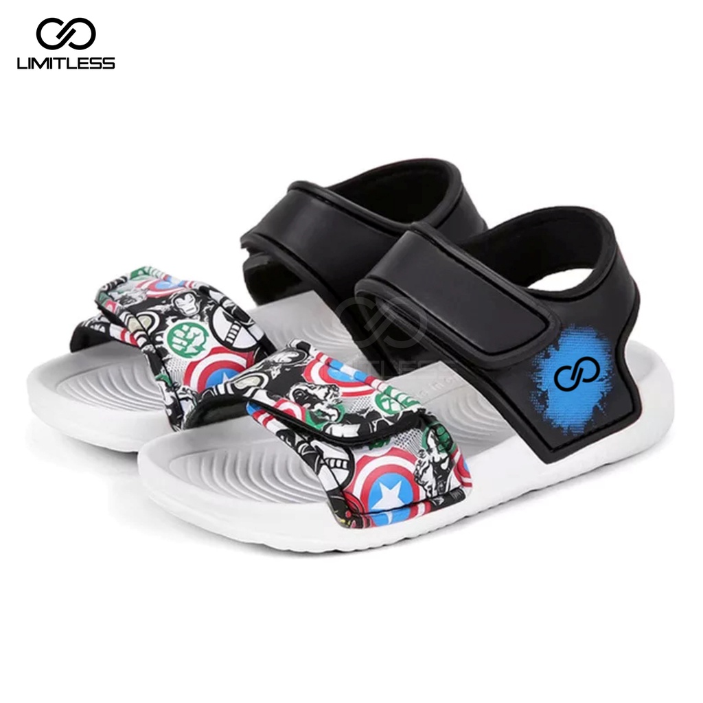 Sandal Anak Laki Laki Motif Army Captain America Sepatu Sandal Anak Comfortable Kekinian Sendal Gunung Anak Cowok