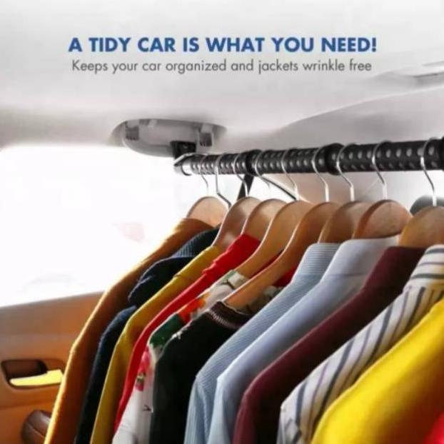Gantungan Baju Mobil Telescopic Hanger Hook Baju Di Mobil ---Terbaru---