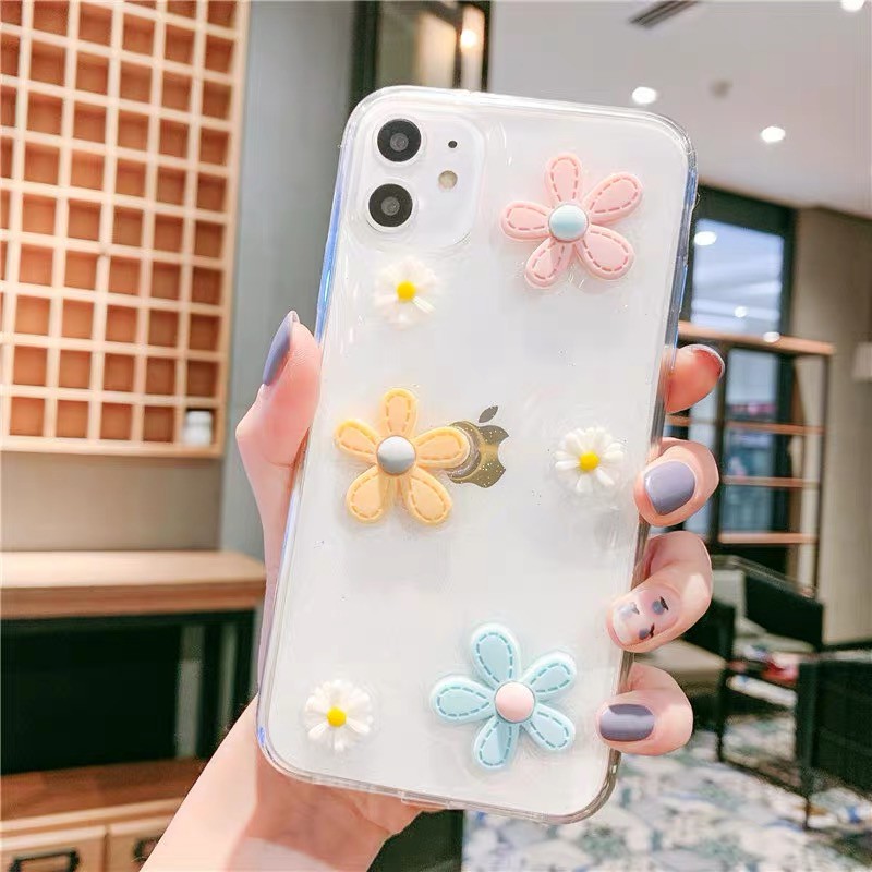 Flower 3D Case ins style For IPHONE 6 6S 6SP 7 7PLUS 8 PLUS X XR XS MAX 11 11PRO MAX 12 MINI 12 PRO MAX 13 MINI 13 PRO MAX 14 PRO MAX 15 PRO MAX