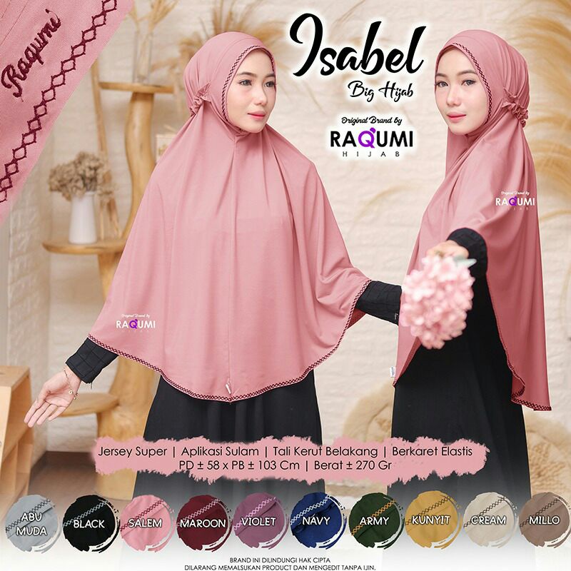 Hijab Instant Terbaru Isabel Original Raqumi / Style Hijab 2021 / Fashion Hijab 2021 / OOTD Hijab