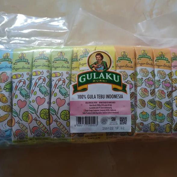 

GULAKU STICK 125 X 8GR GULA SACHET / GULA STICK / GULA PASIR / GULAKU