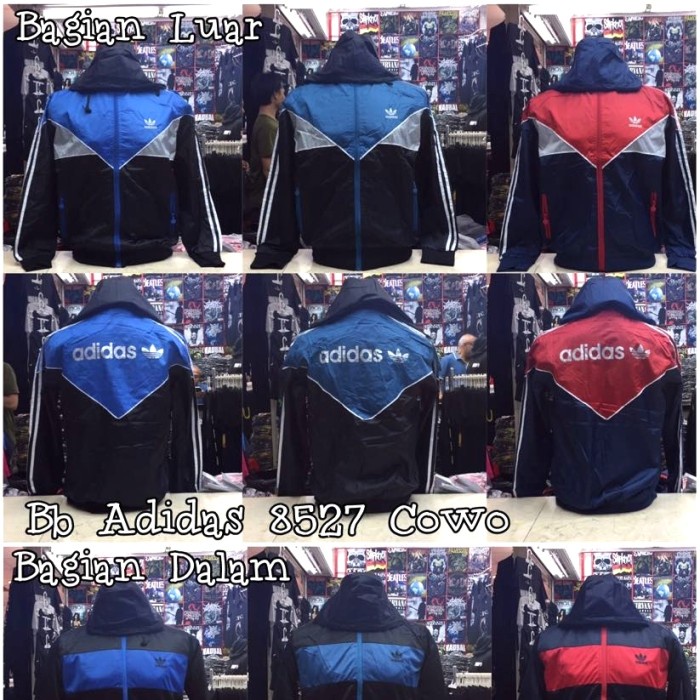 MOTOR-JAKET- JAKET MOTOR ADIDAS / JAKET PARASUT BOLAK BALIK (WATERPROOF) -JAKET-MOTOR.