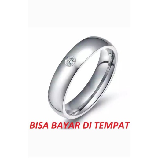 CINCIN xuping polos permata satu cincin anti karat tidak luntur cincin kilau mas