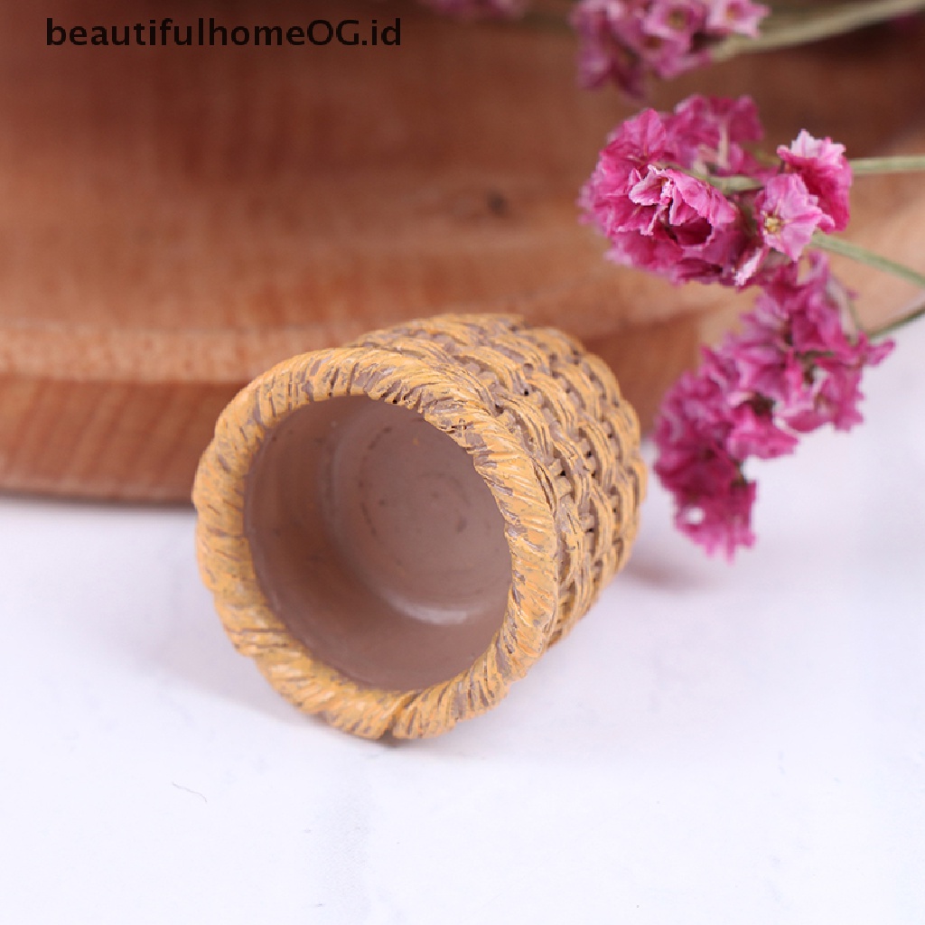 1 Pc Miniatur Keranjang Bahan Resin Untuk Aksesoris Dapur Rumah Boneka 1: 12