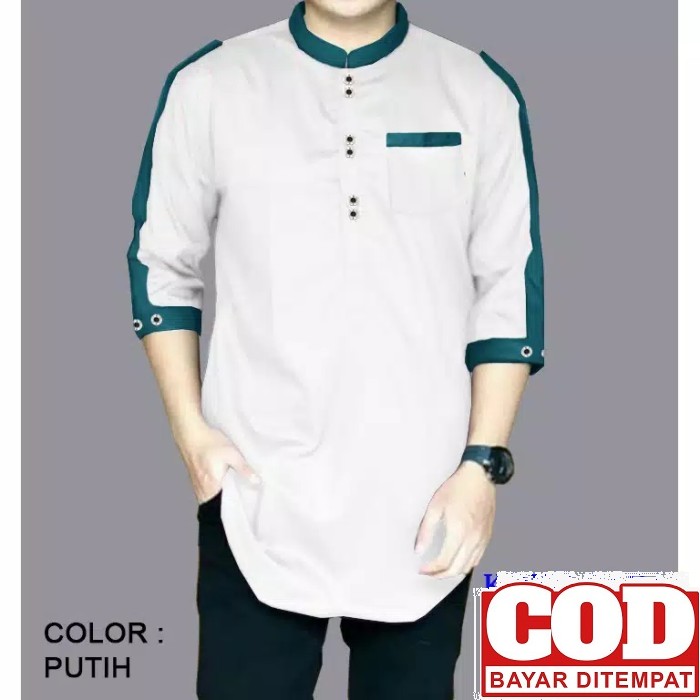 Kemko Bagdad /Baju Koko Pria Original Premium DD901 Koko Zaka, Baju Kemeja Koko Pria Muslim Terbaru