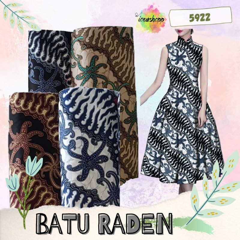 Kain Batik Katun Meteran Batu Raden / Gusti Buwono Motif Cumi Parang 5922