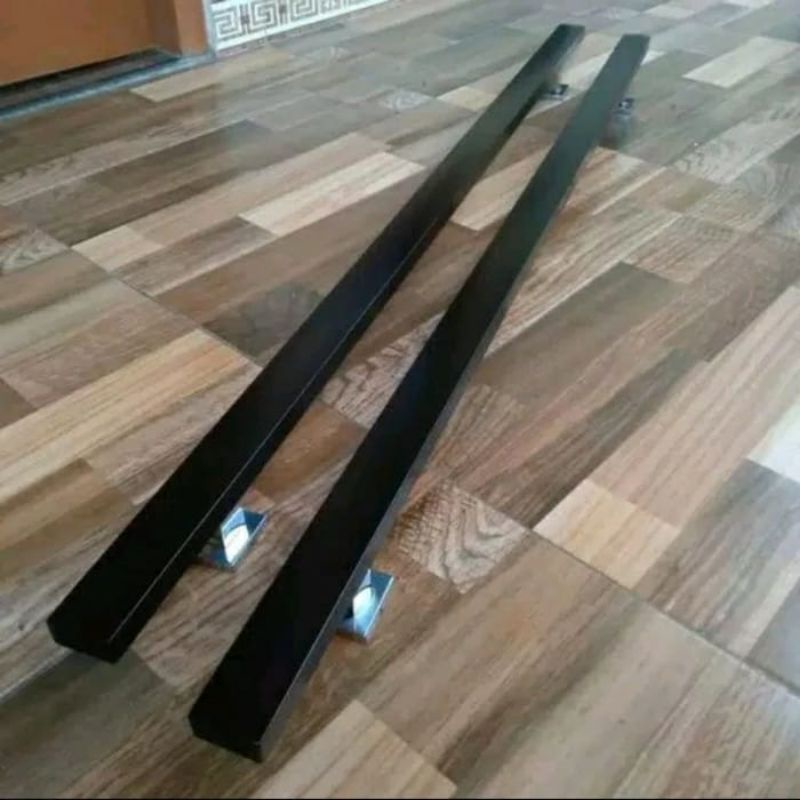 panjang 120cm Gagang pintu rumah Panjang handle pintu rumah stainless 1,2 meter FuLL HITAM