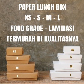 Paper Lunch Box Food Grade ECO Putih Kraft Paper | Kemasan Makanan