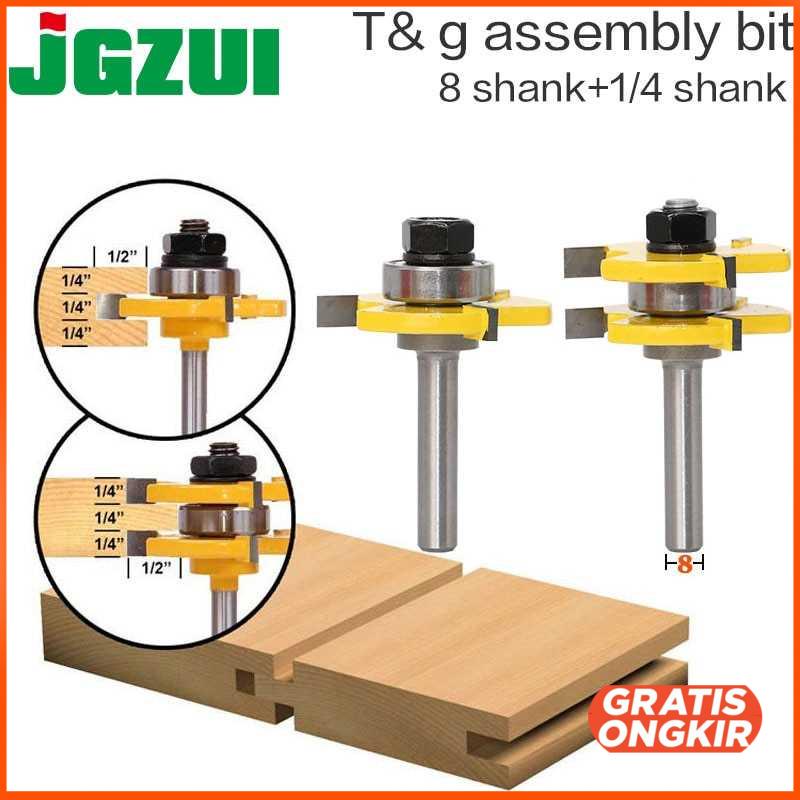 Mata Bor Drill Bit Tongue &amp; Groove Joint Assembly 8mm 2 PCS - C3