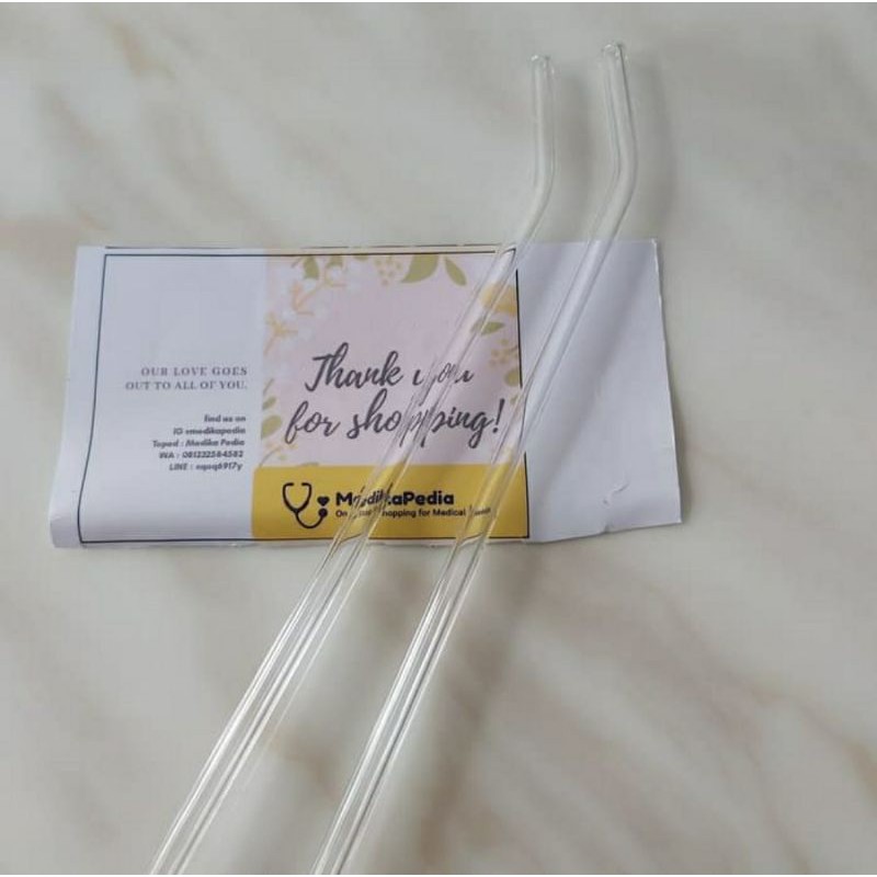 pipet kaca pyrex extra tebal bengkok 20cm harga 1 pcs