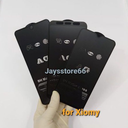 AG MATTE TEMPERED GLASS 9H ANTI MINYAK DOFF BLACK FOR Xiomy Redmi Note5 Note 5A Note 7 Note 8 Note 8pro Note 9 Note 9pro Note 10 Note 10pro