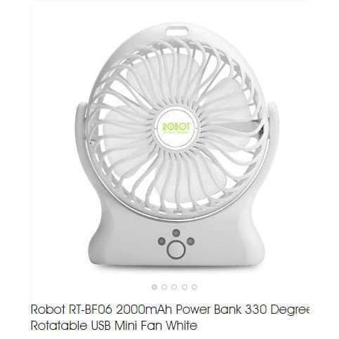 Kipas Angin Listrik Elektrik Vivan Robot RTBF06 Mini USB FAN RT-BF06 - Merah Muda