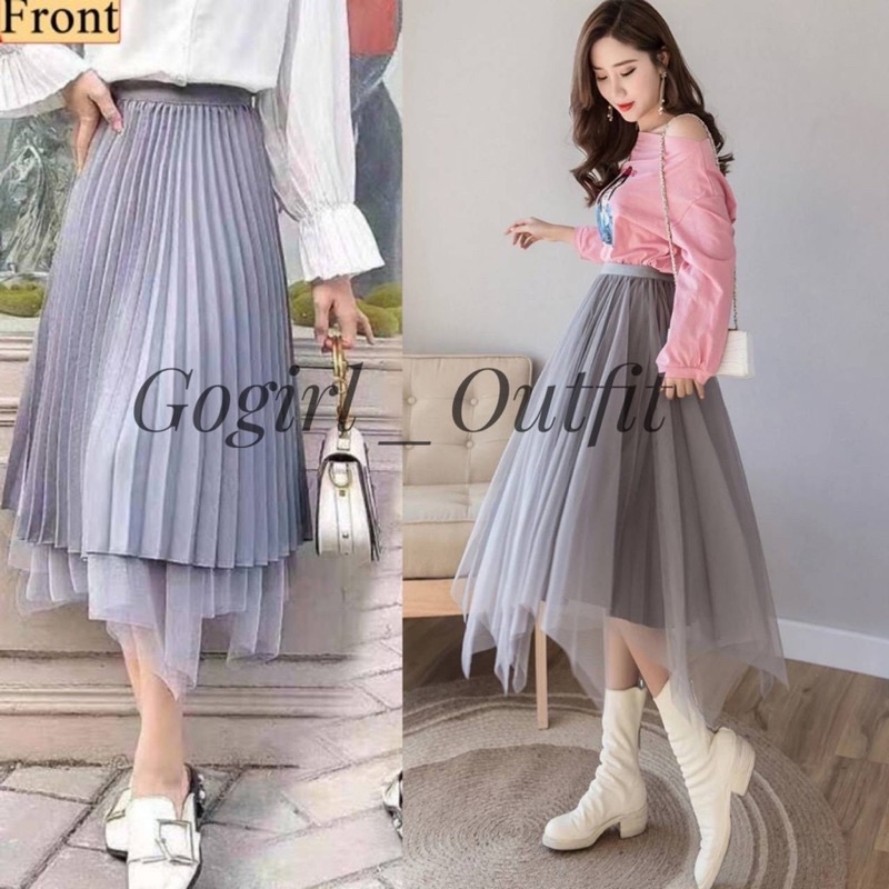 MIDI TUTU SKIRT IMORT / ROK MIDI TUTU DUA SISI / ROK TUTU 7/8 BOLAK BALIK IMPORT-3