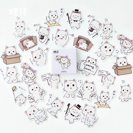 

[LBS] Sticker Set Kucing Lucu Cute untuk Bullet Journal Scrapbook Diary Studygram
