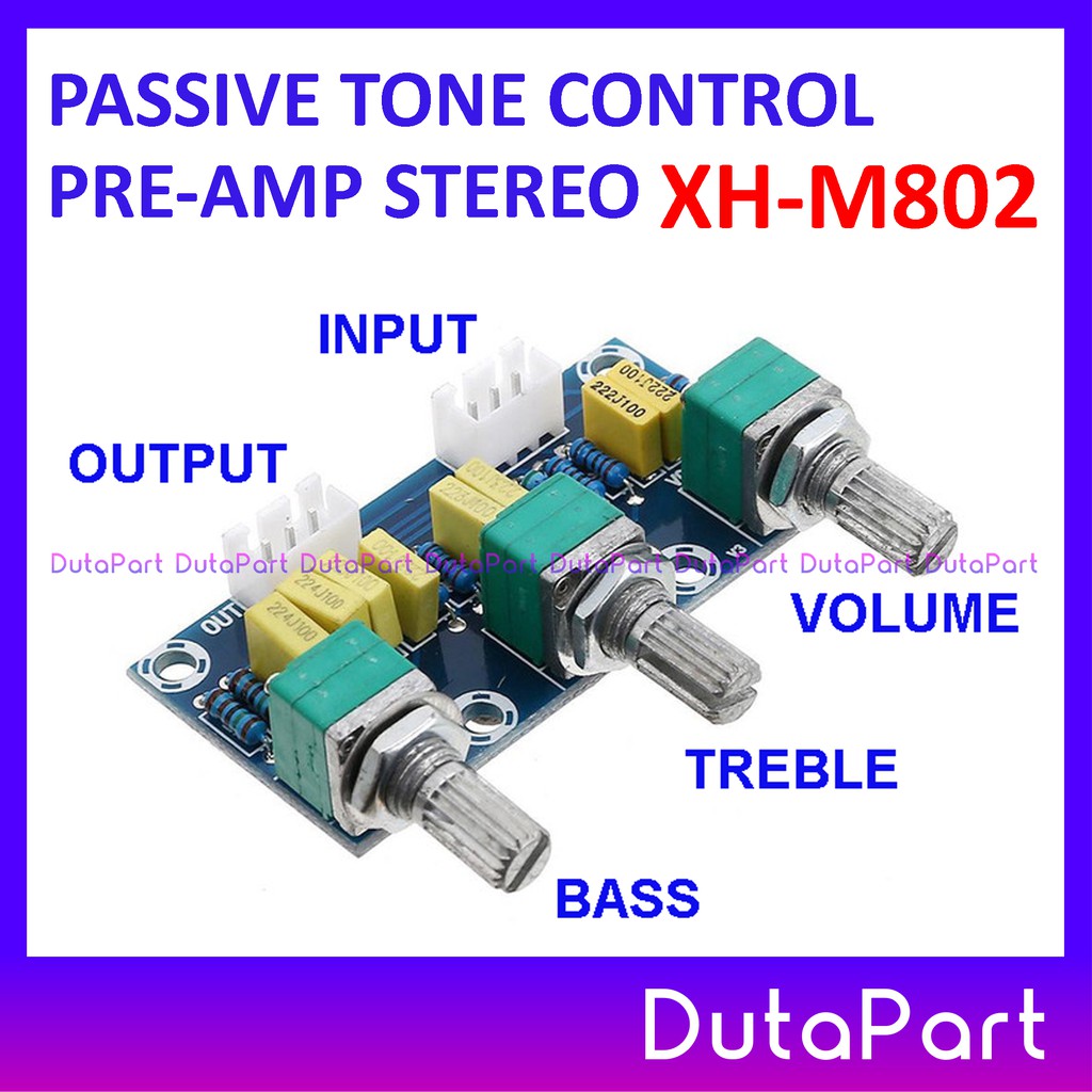 XH-M802 Passive Tone Control HiFi PreAmp Module Volume Bass Treble