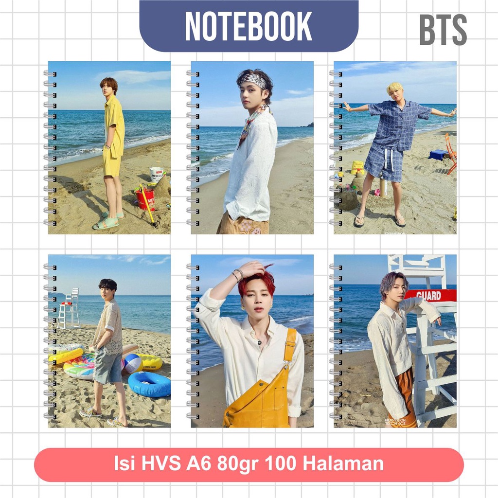 

Notebook A6(10,5x14,5 cm) KPOP BTS Jimin Jungkook Jin Rap Monster RM V Kim Taehyun Suga Seri 5