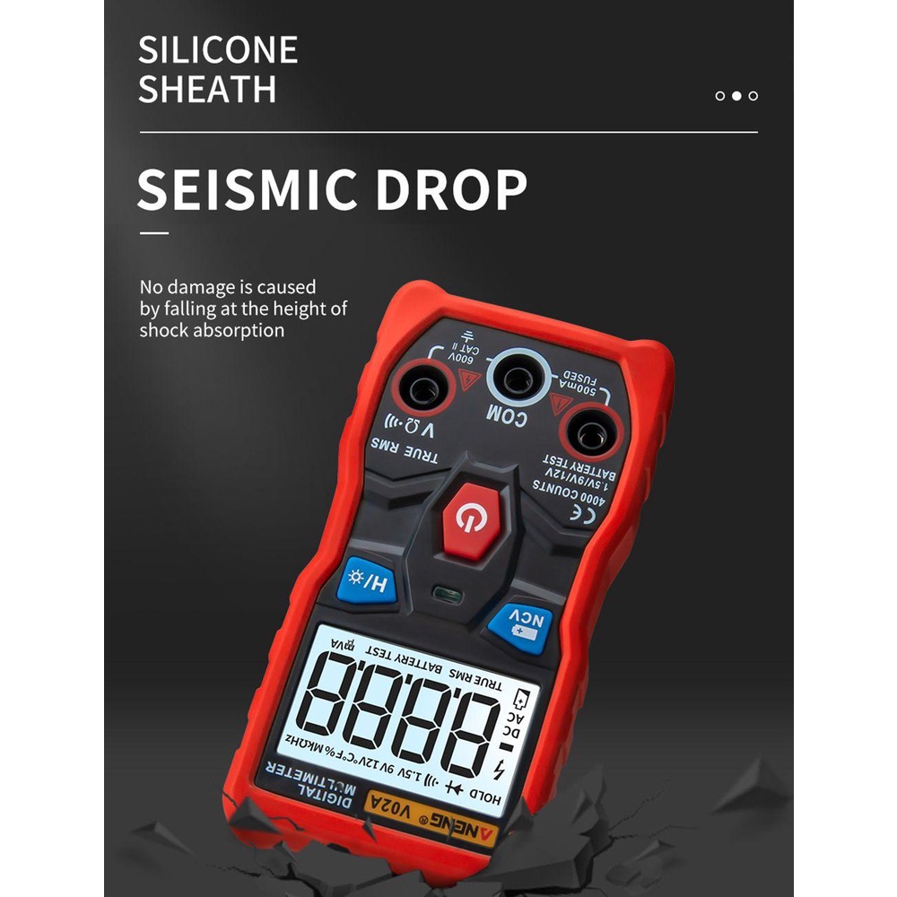 Solighter Digital Multimeter Presisi Tinggi Auto-Ranging True RMS Profesional Capacitor Tester