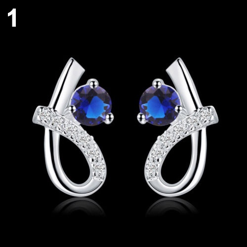 Hu Hu Hu Hu Hu Alat Bantu Pasang Kacamata♡ Anting Tusuk Lapis Silver Desain Simpul Hias Zircon Elegan Untuk Wanita