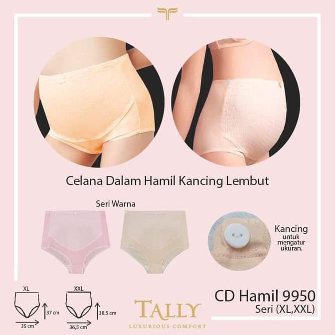 GROSIR CD Hamil Celana Dalam Hamil Kancing Lembut Tally 9950 - XL