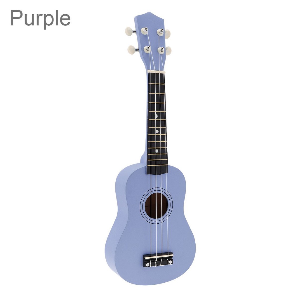 Instrumen Musik Ukulele Soprano Basswood 4 Senar Ukuran 21 Inci 5 Warna Murni