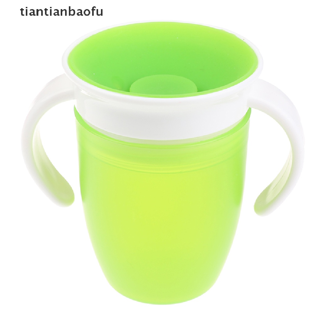 (Tiantianfu) Botol Minum Bayi / Anak Anti Bocor Dapat Berputar 360 Derajat