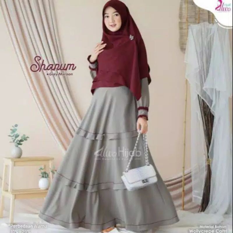 shanum syari set khimar cuci gudang bisa cod