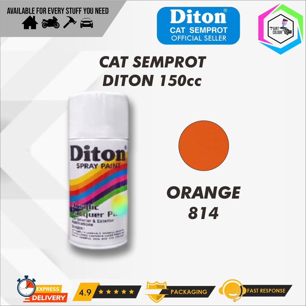 Diton Cat Semprot/Pylox/Motor/Helm/Gundam 150cc - 814 Orange