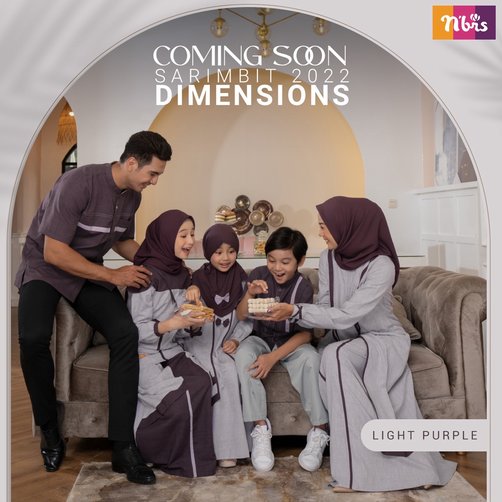 NIBRAS// SARIMBIT NIBRAS DIMENSIONS LIGHT PURPLE TERBARU 2022 / Sarimbit Terbaru 2022