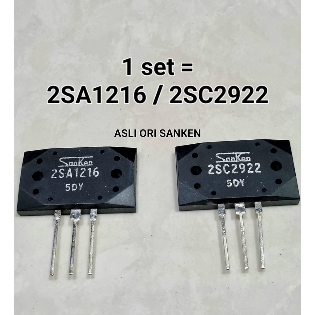 TRANSISTOR FINAL SANKEN 2SA1216 2SC2922 ASLI ORI TR 2SA 1216 2SC 2922