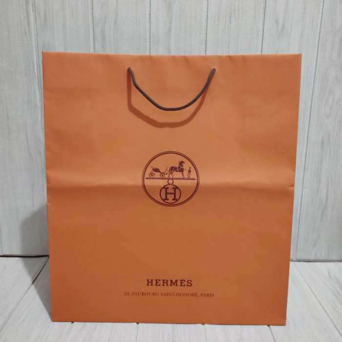 

(TERLARIS) paperbag hermes large authentic / paper bag hermes original / pb herme