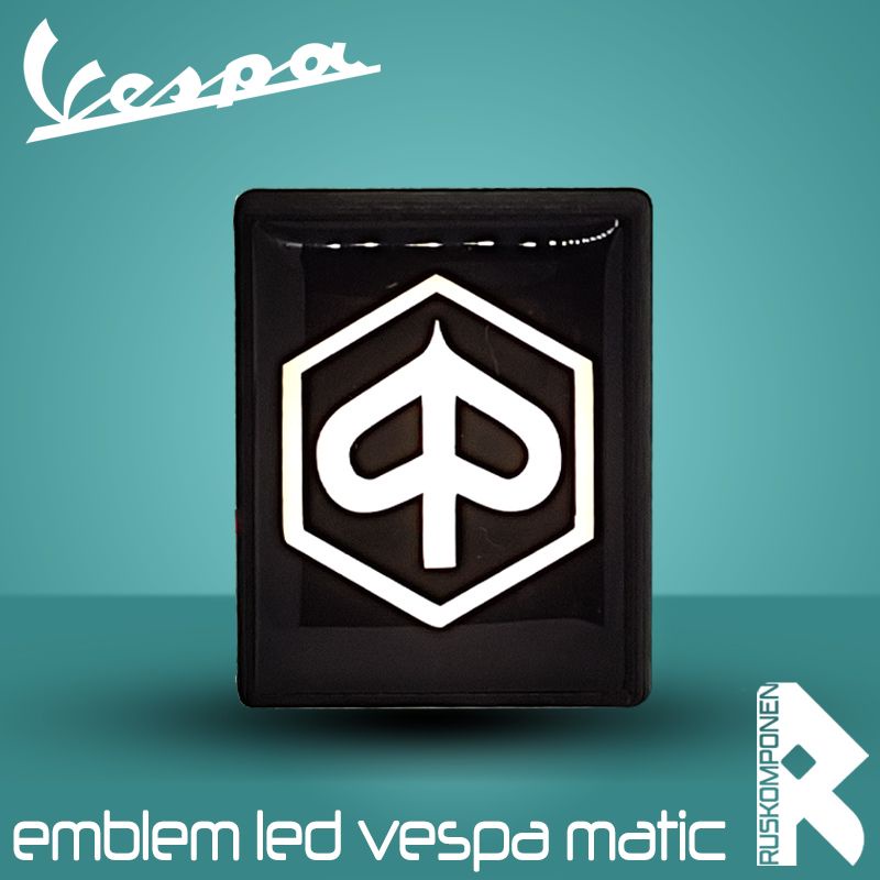 Emblem Led Vespa Matic Emblem Dasi Depan Vespa Matic Aksesoris Vespa Variasi Vespa Lampu Led Vespa