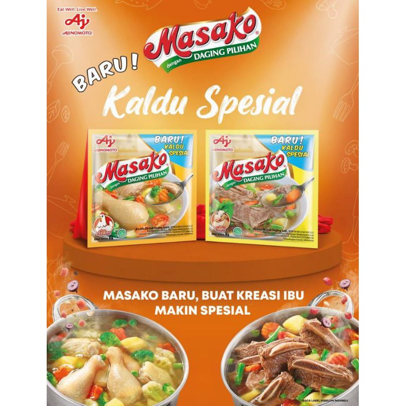 

Masako Ayam Sapi / Bumbu Penyedap Rasa / Masako 1 renceng 12 sachet @11gr