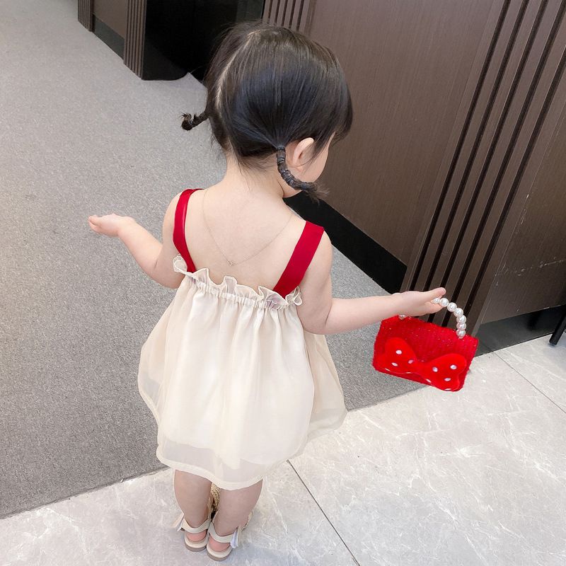 Cherry COD Gaun Pesta Anak Cewek  / Dress Anak Perempuan Import Bahan Furing Lapis / Dress Natal / Baju Natal Anak D43