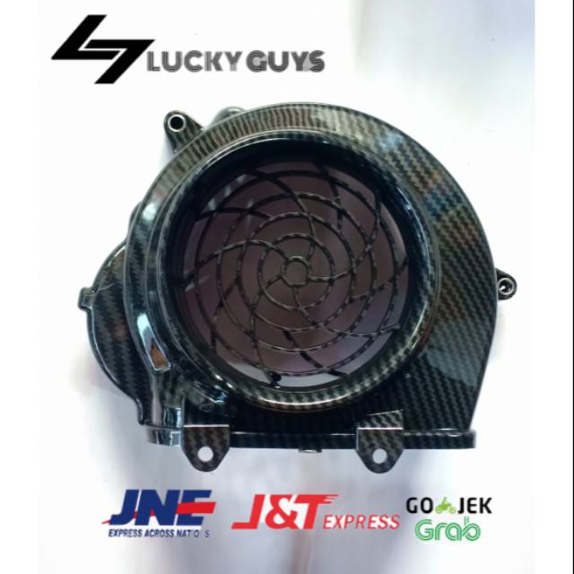 Cover kipas Beat FI 2013 Karbon Hitam