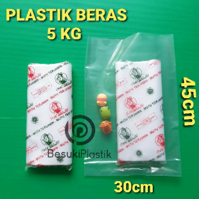 Plastik PE Beras 5kg POLOS / Plastik Beras 30x45 / Plastik PE Beras 5kg / Kantong Beras 5kg PE