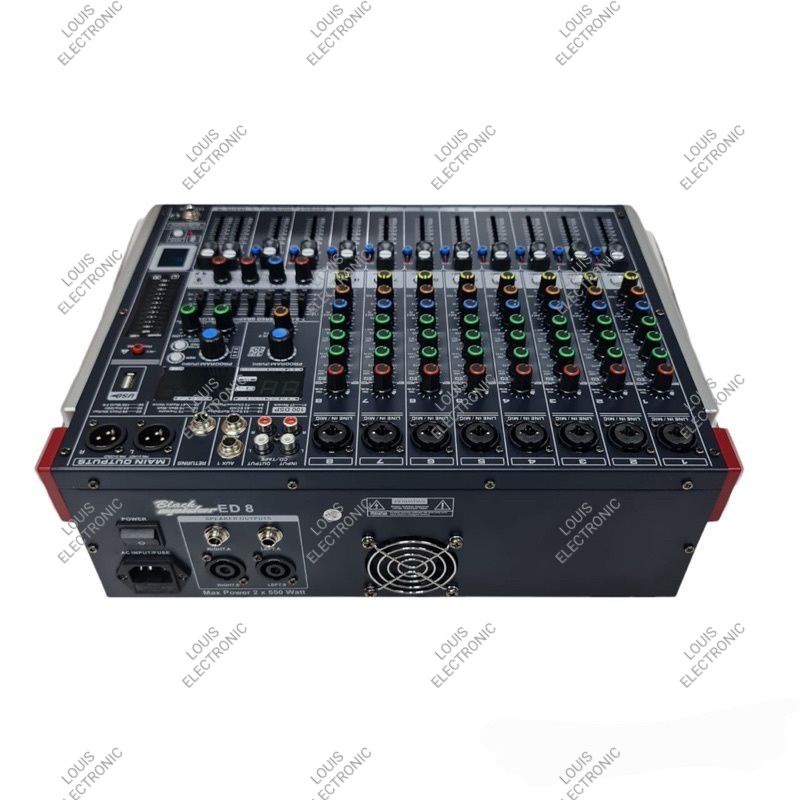 Power Mixer Black Spider ED8 ED 8 8 Channel Bluetooth ORIGINAL