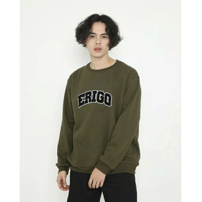 SWEATER BASIC Sweater Erigo Crewneck Erigo M-XL Sweatshirt Yoshi Erigo Sweater (PRIA & WANITA)