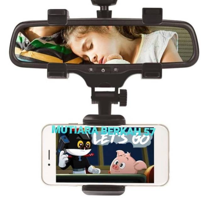 Variasi Holder Dudukan HP GPS Spion Tengah Mobil Termurah