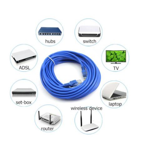 Kabel lan rj45 nyk 30 meter cat 5 5e utp network 10/100Mbps indoor - cable internet rj-45 cat5e 30m