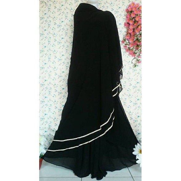 gamis ceruty babydoll + jilbab ceruty babydoll / ceruty babydoll dress