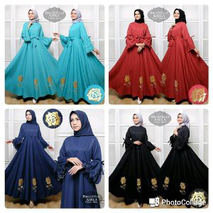 ns FC kayla maxi dress terusan Gamis syari hitam navy marun Balotell xl big size jumbo Busui gaun p